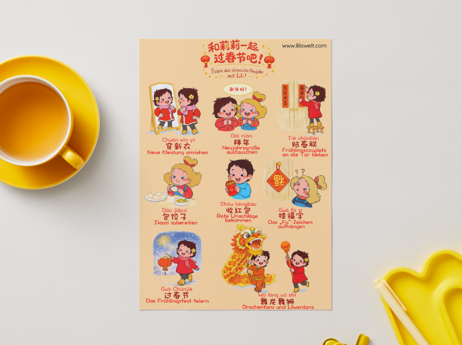 Chinesisch Neujahr Dekorationen Set – Rote Umschläge, Fu Zeichen, Couplets & Fenstersticker Für Frühlingsfest 2026